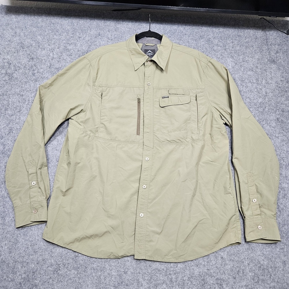 K Way Shirt Mens 1XL Technical Design Zip Pocket Outdoor Utility